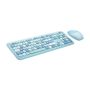 Wireless keyboard + mouse set MOFII 666 2.4G (Blue), MOFII SMK-666395AG Blue