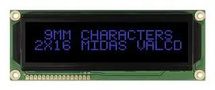 LCD, ALPHA-NUM, 16 X 2, BLUE MC21609A12W-VNMLB