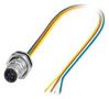 SENSOR CORD, 4P, M12 PLUG-FREE END, 0.5M 1419603