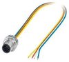 SENSOR CORD, 4P, M12 PLUG-FREE END, 0.5M 1551558