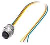 SENSOR CORD, 4P, M12 RCPT-FREE END, 0.5M 1535215