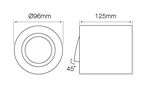 Recessed downlight 16MR/GU10, round, ROLLO, black, LED line 249709 5901583249709