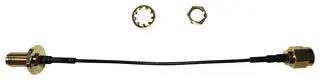 RF COAX, SMA B/H JACK-SMA ST PLG, 100MM MC001027
