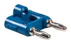 DOUBLE BANANA PLUG, 15A, SCREW, BLUE MDP-6