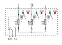 Surge voltage arrester, Low voltage, with remote contact VPU PV I+II 3 R 1000 2530620000 4050118540833