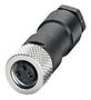 SENSOR CONNECTOR, M8, RCPT, 4POS 1681185