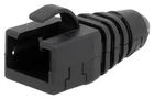 STRAIN RELIEF BOOT, RJ45 CONN, BLACK RJ45SRB-RET-BK