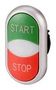 SWITCH OPERATOR, DOUBLE PUSHBUTTON M22-DDL-GR-GB1/GB0