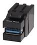 KEYSTONE COUPLER, USB 3.0 A, RCPT, BLACK KCUAA3BK