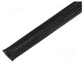 Braid; ØBraid : 10÷30nom.25mm; polyester; black; -50÷150°C; L: 10m HELLERMANNTYTON HLB25
