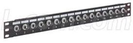 COAXIAL RACK PANEL, BNC, 16PORT, 75R PR175B1675BLK
