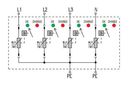 Surge voltage arrester, Low voltage, Surge protection, TN-C-S, TN-S VPU AC I 4 300/12.5 2591420000