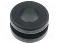 Grommet; Ømount.hole: 11mm; Øhole: 8mm; PVC; black; -30÷60°C HELLERMANNTYTON HV1302