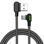 USB to USB-C cable Mcdodo CA-5280 LED, 1.8m (black), Mcdodo CA-5282