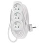 Extension Cord 3 m / 3 sockets / white / PVC / 1 mm2, EMOS P0313 8595025301048