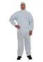 PROTECTIVE COVERALL, X LARGE, BLU/WHT 4532+W X LARGE