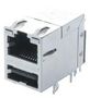 CONNECTOR, RJ45/USB, JACK, 8P8C, THT 0821-1X1T-43-F