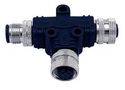 T SPLITTER CON, 4P M12 RCPT-4P PLUG/RCPT T58-A04-FMFR001