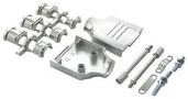 D SUB BACK SHELL, 180DEG, SIZE DE, ZINC L17DTZK09K