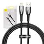 USB cable for Lightning Baseus Glimmer Series, 2.4A, 1m (Black), Baseus CADH000201