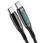 USB-C to USB-C cable BlitzWolf BW-TC23, with display, 100W, 0.9m (black), BlitzWolf BW-TC23