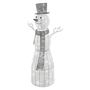 LED Christmas snowman, rattan, 124 cm, indoor, cool white, timer, EMOS DCFC01