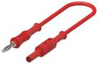 4MM BANANA PLUG-JACK, RED, 250MM 76-099