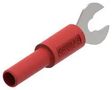 ADAPTER, BANANA JACK - SPADE LUG, RED 76-079
