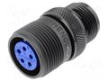 Connector: circular; plug; for cable; PIN: 5; female; soldering; 97 AMPHENOL 97-3101A14S-5S.621