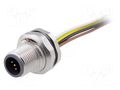 Connector: M12; socket; PIN: 5; male; cables; Thread: M16x1,5; 0.5m CONEC 43-01013
