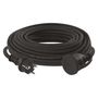 Extension Cord 20 m / 1 socket / black / rubber-neoprene / 250 V / 1.5 mm2, EMOS P01820