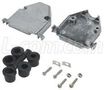D-SUB HOOD KIT, 180 DEG, DB25/HD44, ZINC SDC25AG