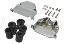 D SUB HOOD KIT, 180 DEG, DB50/HD78, ZINC SDC50AG