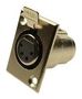 CONNECTOR, XLR AUDIO, RCPT, 4POS, PANEL FC6120