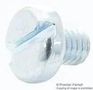 PAN HEAD SLOTTED SCREW, STEEL, M5, PK100 M5 6 PSSTMC Z100