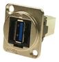 USB ADAPTER, USB 3.0 A-B RCPT, NICKEL CP30210NM