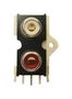 RCA CONNECTOR, DUAL JACK, 8.3MM, RED/WHT FC68405