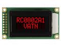 Display: LCD; alphanumeric; VA Negative; 8x2; 58x32x13.2mm; LED RAYSTAR OPTRONICS RC0802A1-LLR-JWVE