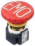 E-STOP PB SW, DPST-NC, 3A, 250V, QC XA1E-BV402RH-EMO