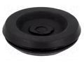 Grommet; with bulkhead; Ømount.hole: 16.2mm; Øhole: 11mm; black TRELLEBORG T-GDM11