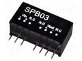 Converter: DC/DC; 3W; Uin: 18÷36VDC; Uout: 12VDC; Iout: 250mA; SIP MEAN WELL SPB03B-12