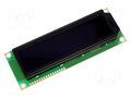 Display: LCD; alphanumeric; FSTN Negative; 16x2; dark blue; LED RAYSTAR OPTRONICS RC1602E-TIW-ESX