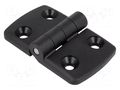 Hinge; Width: 77mm; polyamide; black; H: 48mm FATH FA-095K4040F00