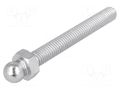 Pin; M8; steel; Ø: 10mm; Plating: zinc; Thread len: 60mm FATH FA-098MM08060M