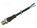 Cable: for sensors/automation; M12; PIN: 4; straight; 5m; plug; 4A MURR ELEKTRONIK 7000-12021-6140500