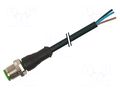 Cable: for sensors/automation; M12; PIN: 4; straight; 5m; plug; 4A MURRELEKTRONIK 7000-12021-6140500