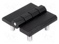 Hinge; Width: 40mm; zinc and aluminium alloy; black; H: 40mm RST ROZTOCZE 3.ZN60.002BK