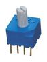 ROTARY SWITCH, SP4T, 0.1A, 5VDC, TH S-2150