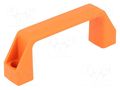 Holder; technopolymer PA; orange; H: 50mm; L: 196mm; W: 28mm; handle ELESA+GANTER M.443/200-CH-C2