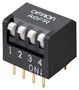 DIP SWITCH, 2POS, SPST, PIANO KEY, TH A6FR-2101